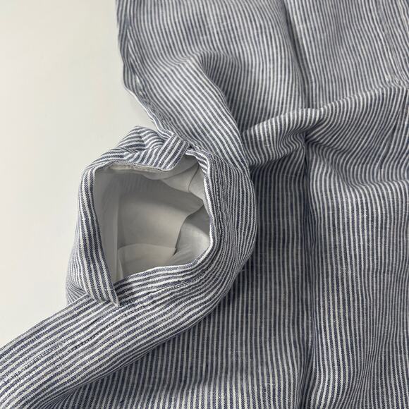 Faherty Blue Mini Stripe Isha Dress XL - Picture 9 of 13